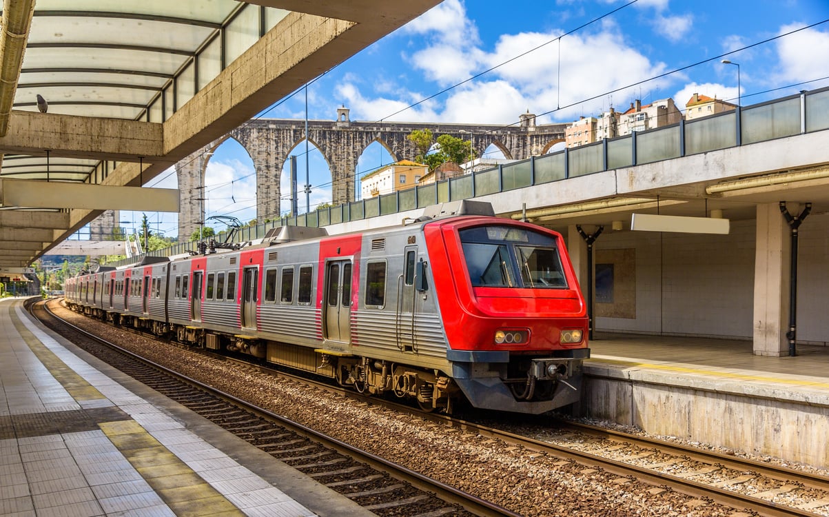 Regional train in Lisbon - Portugal