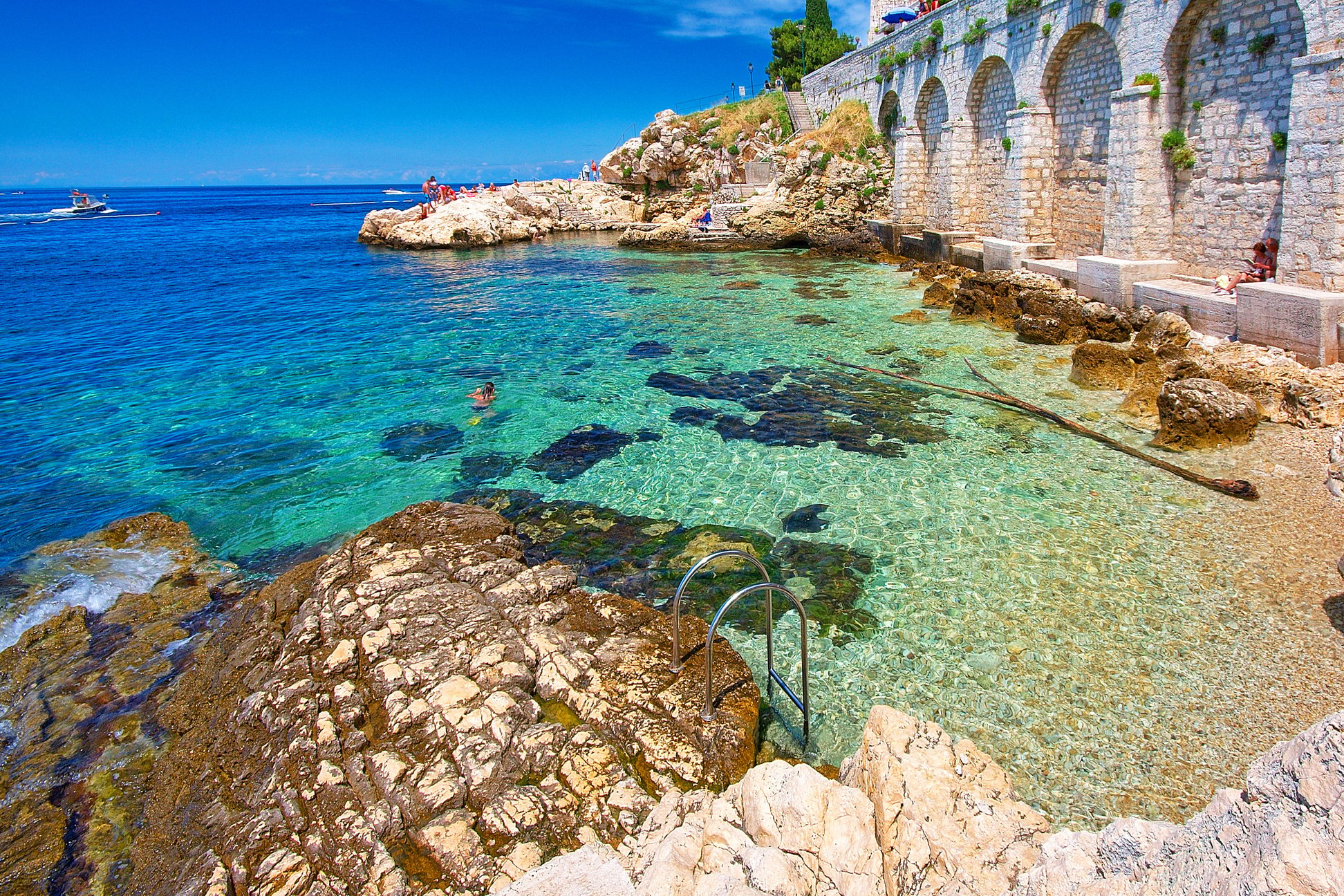 Croatia,Rovinj. Beautiful blue bay